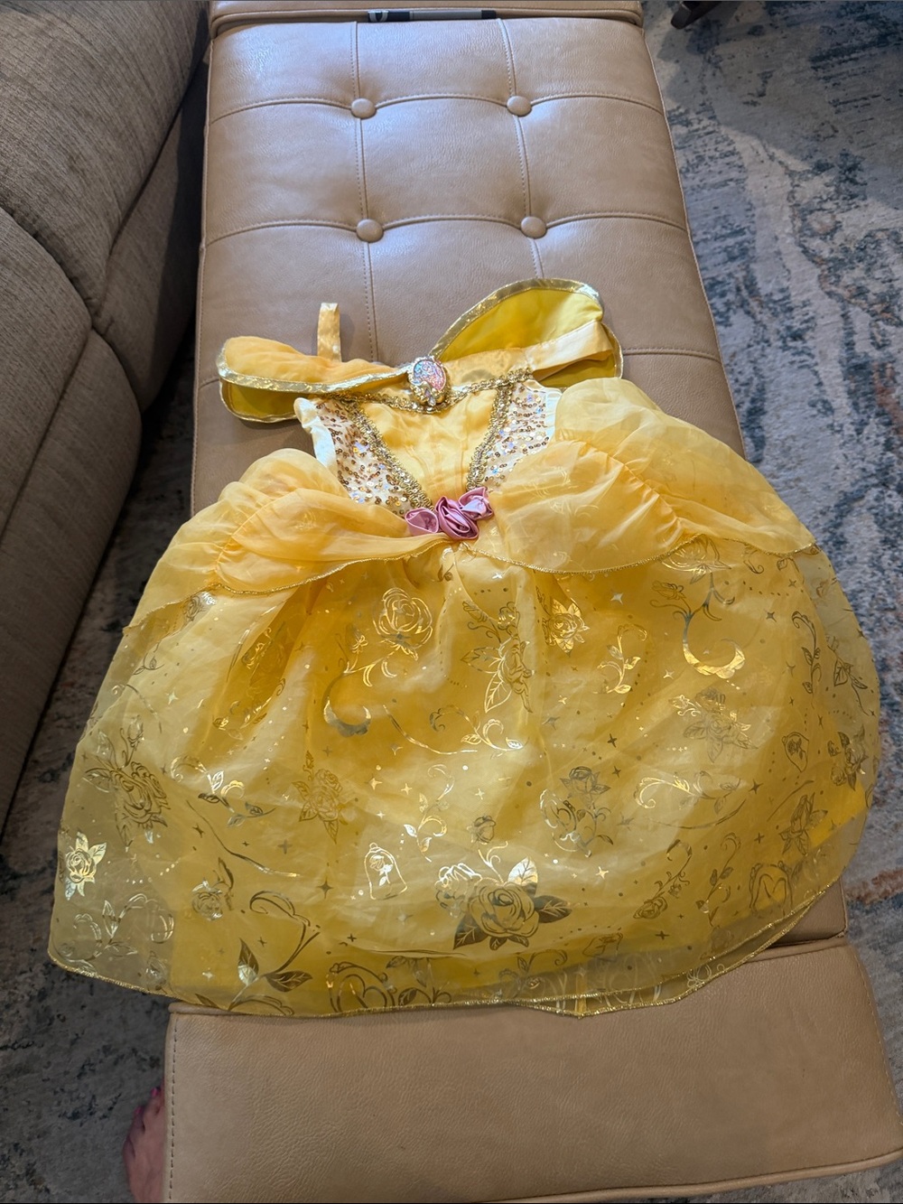 Disney’s beauty and the beast Bell dress size 3 rose accent
